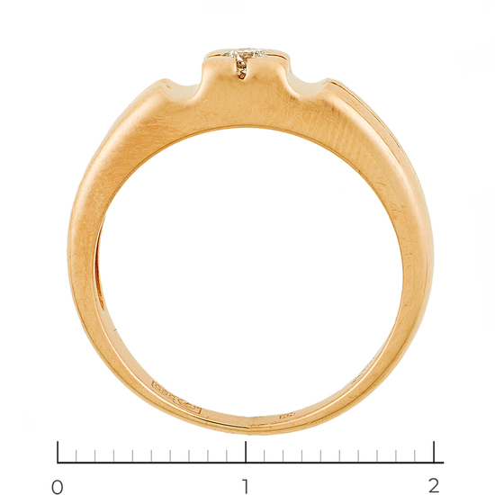 Кольцо из красного золота 585 пробы c 1 бриллиантом, Л05139945 за 12105