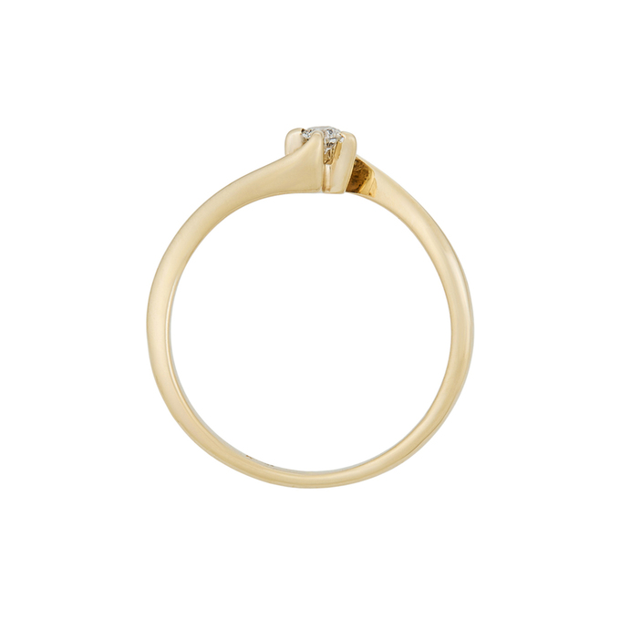 Кольцо из золота 585 пробы c бриллиантом, Л 4107 4055 за 21200