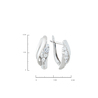 Серьги из золота 585 пробы c 12 фианитами