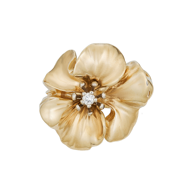 Кольцо из золота 585 пробы c бриллиантом, Л 2010 7866 за 89200