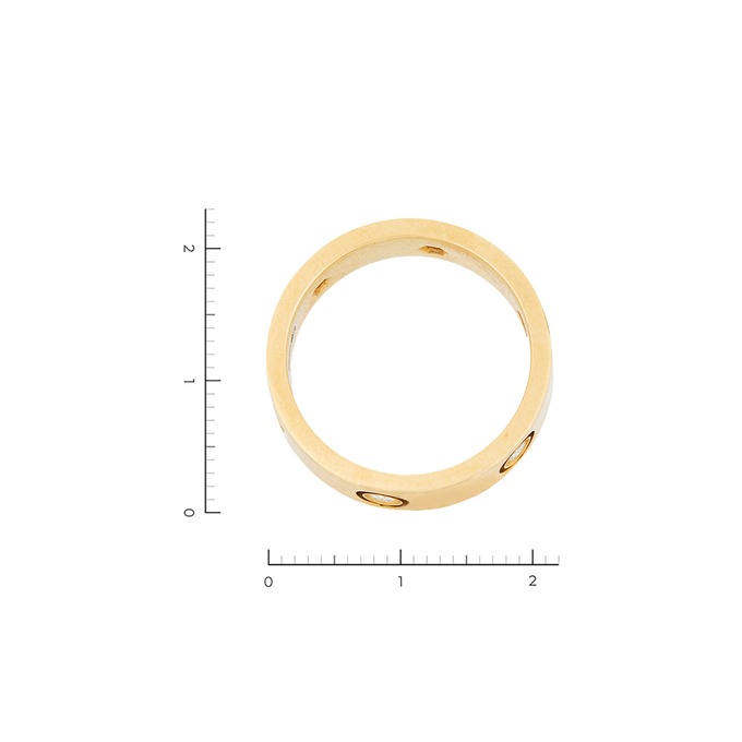 Кольцо из желтого золота 750 пробы c 6 бриллиантами, Л 2810 2190 за 95000