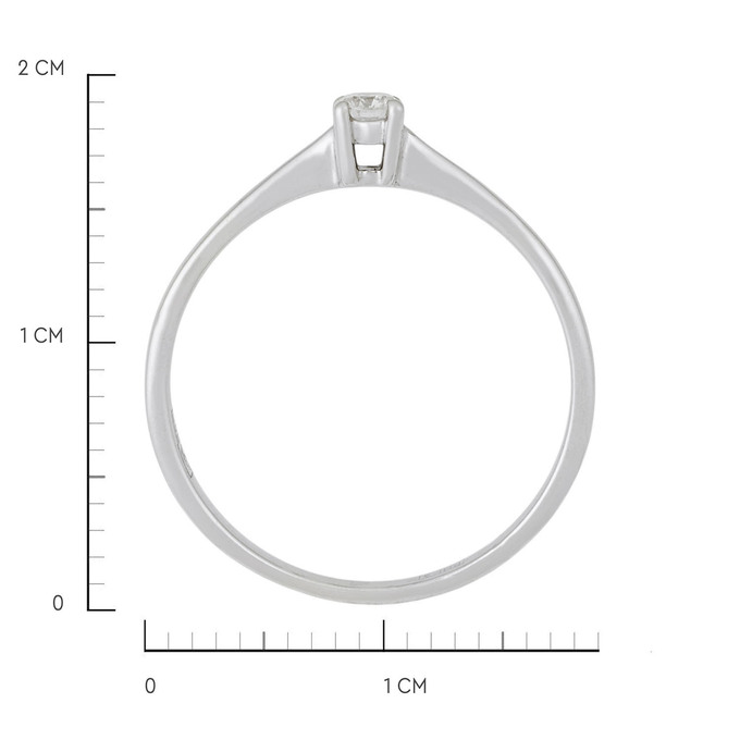 Кольцо из золота 585 пробы c бриллиантом, Л 2812 4307 за 21200