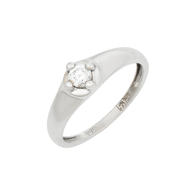 Кольцо из золота 750 пробы c бриллиантом, Л 7303 0751 за 43600