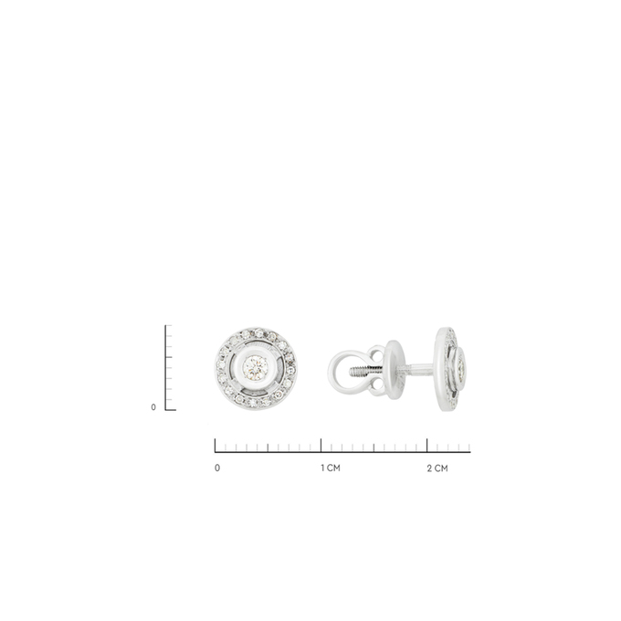 Серьги из золота 585 пробы c бриллиантами, К 0000 2652 за 38400