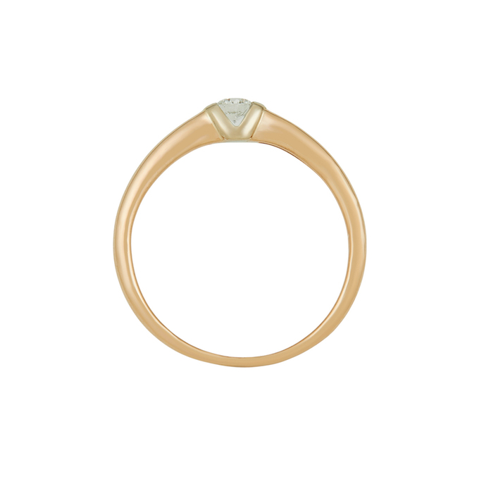 Кольцо из золота 585 пробы c бриллиантом, Л 7502 8847 за 24400