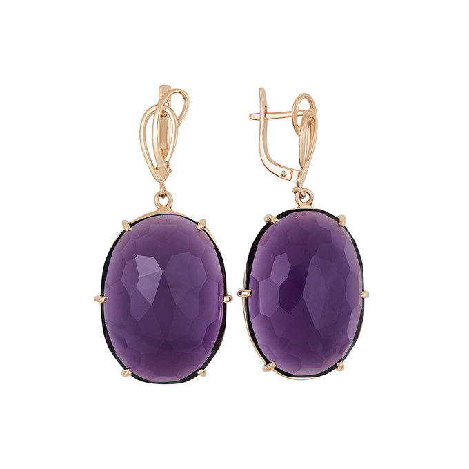 Серьги из золота 585 пробы c аметистами, К 0000 3269 за 135000