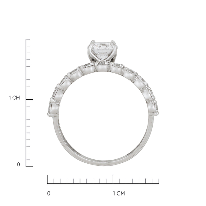 Кольцо из золота 585 пробы c фианитами