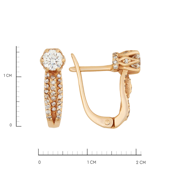 Серьги из золота 585 пробы c бриллиантами, Л 2412 7378 за 180000