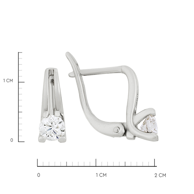 Серьги из золота 585 пробы c бриллиантами, Ц О007 1587 за 79600