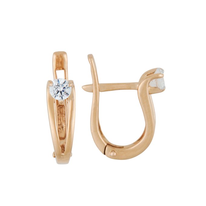 Серьги из золота 585 пробы c фианитами, Л 1810 7296 за 17360