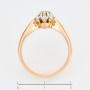 Кольцо из комбинированного золота 583 пробы c 1 бриллиантом Л04074985 фото 4