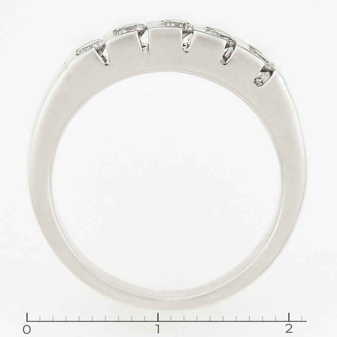 Кольцо из белого золота 750 пробы c 5 бриллиантами, Л 3705 5026 за 72400