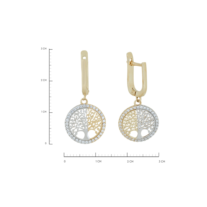Серьги из золота 585 пробы c фианитами, Л 3308 6772 за 25520
