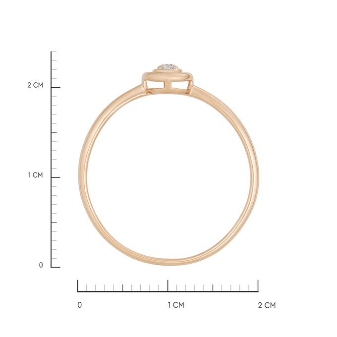 Кольцо из золота 585 пробы c бриллиантом, Л 2415 0685 за 12400