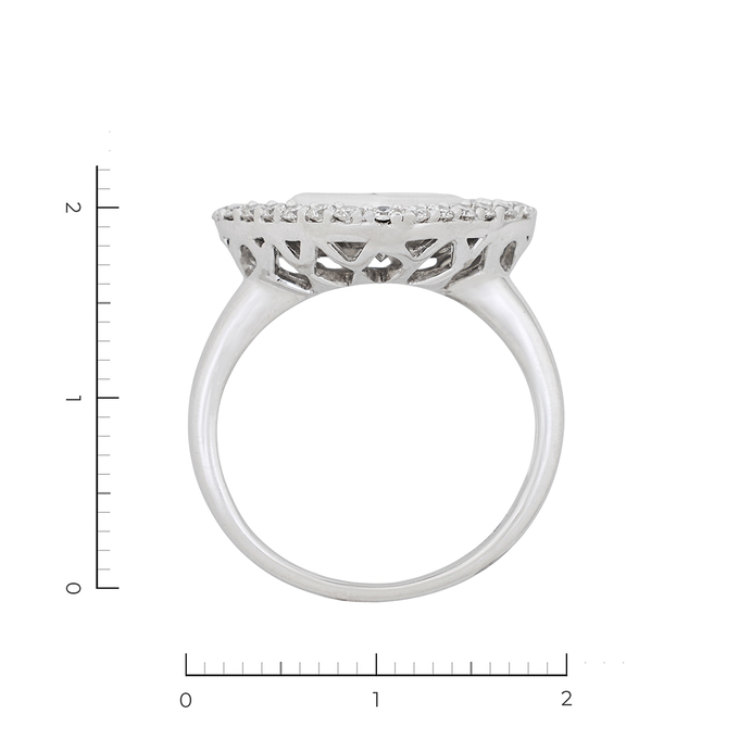 Кольцо из золота 750 пробы c 65 бриллиантами