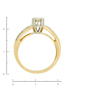 Кольцо из комбинированного золота 585 пробы c 15 бриллиантами Л60020845 фото 4