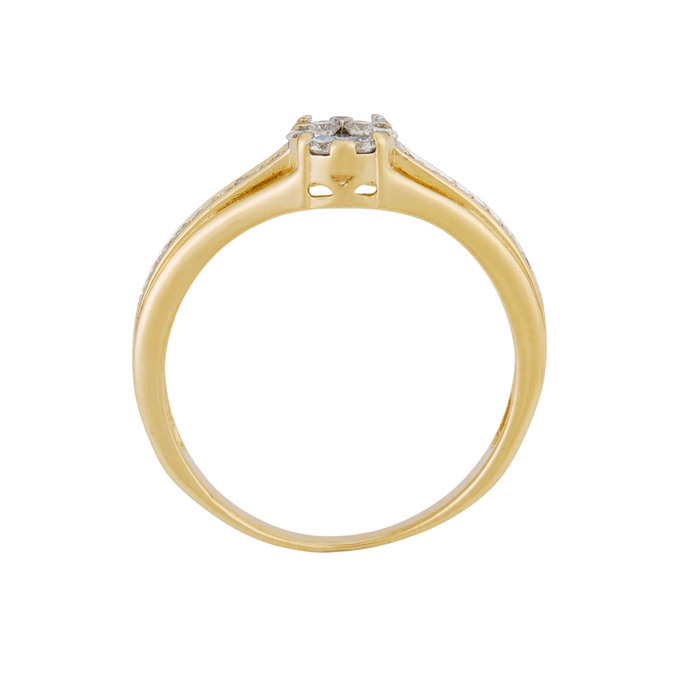 Кольцо из золота 585 пробы c бриллиантами, Л 7502 9614 за 30300