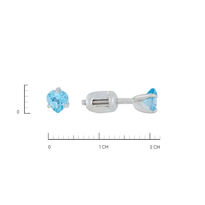 Серьги из золота 585 пробы c топазами, Л 3103 1353 за 11200