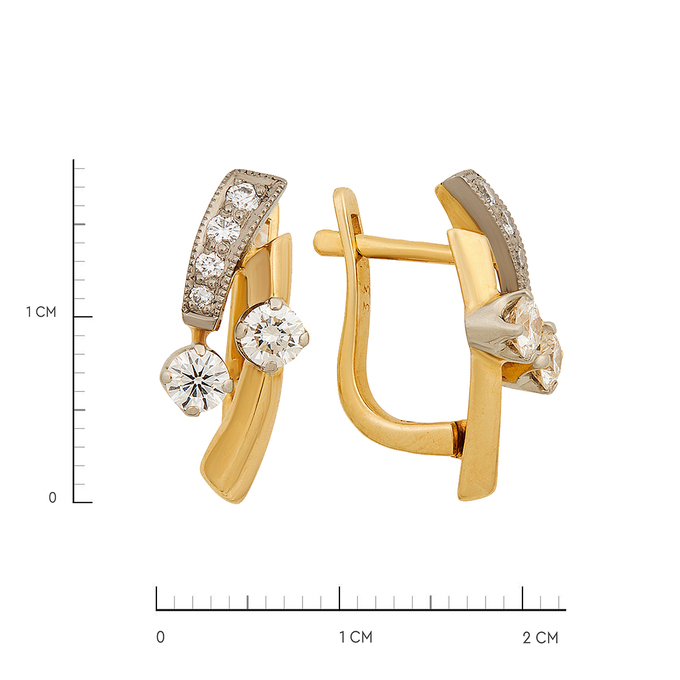 Серьги из золота 750 пробы c бриллиантами, Л 0513 5899 за 139500