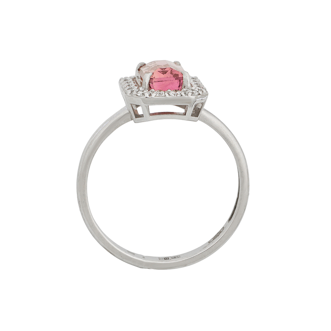 Кольцо из золота 585 пробы c турмалином и бриллиантами, Л 2811 7633 за 85000