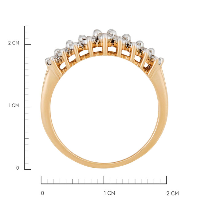 Кольцо из золота 585 пробы c бриллиантами, Л 4306 7265 за 54800