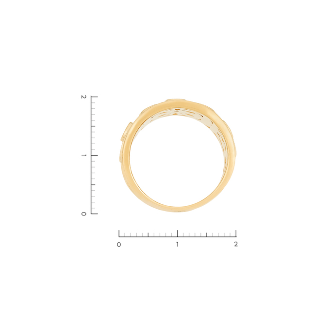 Кольцо из желтого золота 585 пробы c 3 бриллиантами, Л 2010 5464 за 114000