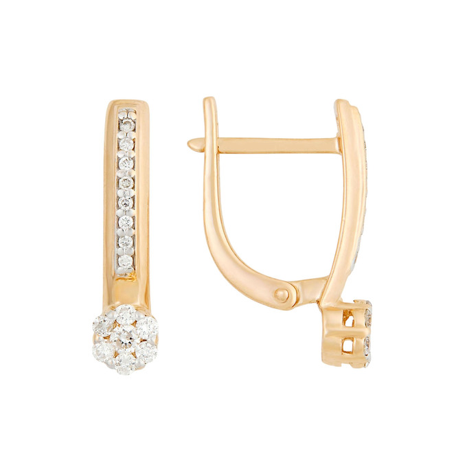 Серьги из золота 585 пробы с бриллиантами, Л 4508 5400 за 47800
