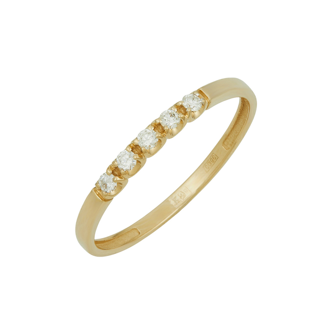 Кольцо из золота 585 пробы c бриллиантами