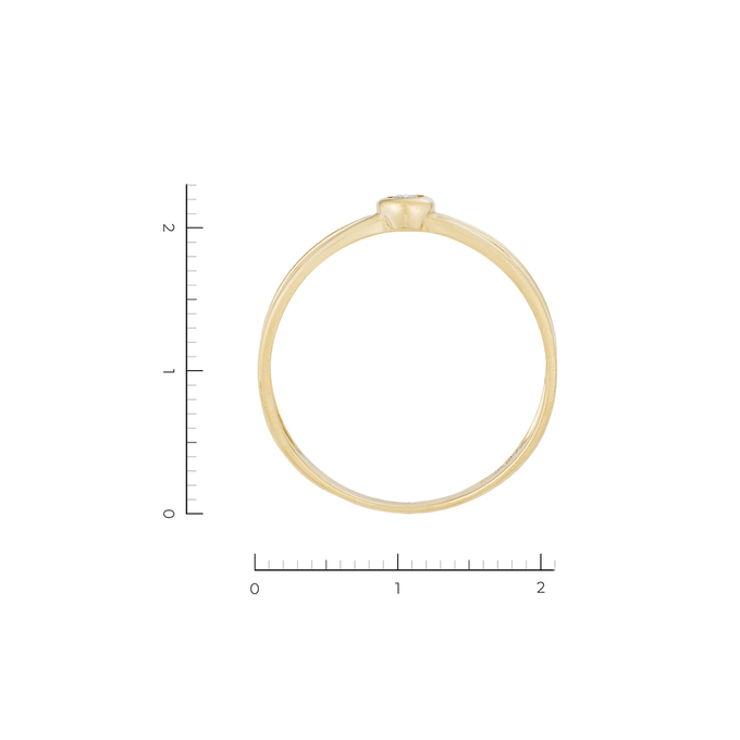Кольцо из желтого золота 585 пробы c 1 бриллиантом, Л 0610 6243 за 12950