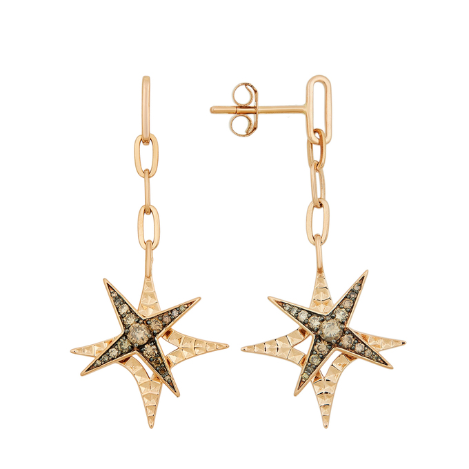 Серьги из золота 750 пробы c бриллиантами, Л 2811 9575 за 65000