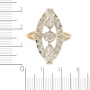 Кольцо из комбинированного золота 750 пробы c 23 бриллиантами 093220 фото 3