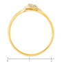 Кольцо из комбинированного золота 750 пробы c 2 бриллиантами Л04079786 фото 4