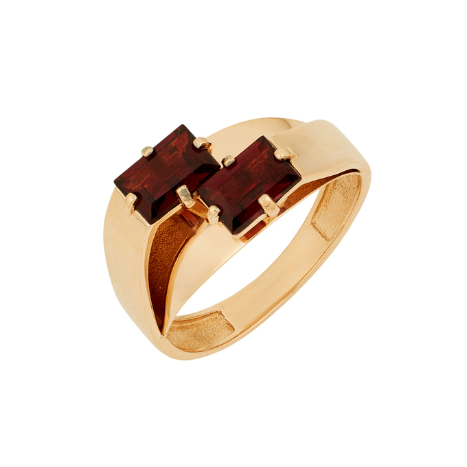 Кольцо из золота 585 пробы c гранатами, Л 4708 0998 за 45520