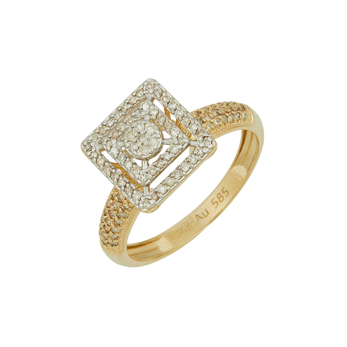 Кольцо из золота 585 пробы c бриллиантами