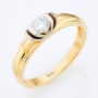 Кольцо из комбинированного золота 750 пробы c 1 бриллиантом Л04073971 фото 1