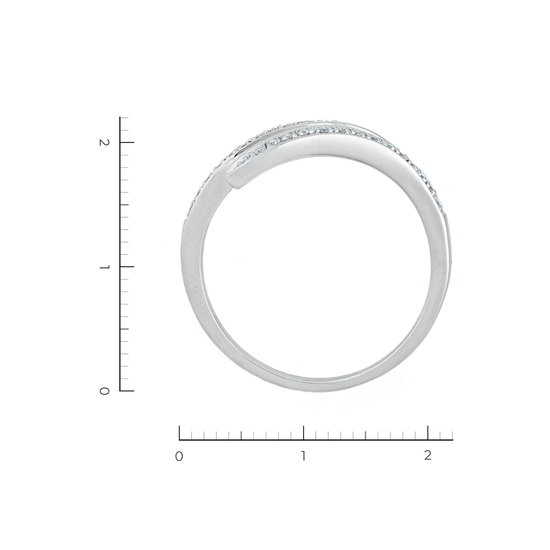 Кольцо из белого золота 750 пробы c 37 бриллиантами, Л28093908 за 43920