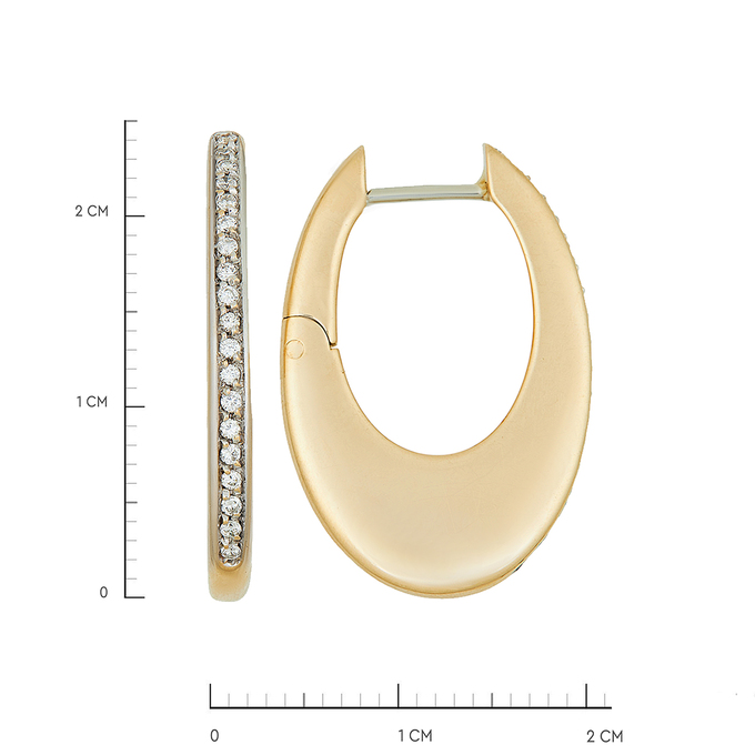 Серьги из золота 750 пробы c бриллиантами, Л 2811 2873 за 130000
