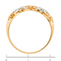 Кольцо из комбинированного золота 585 пробы c фианитами Л31122481 фото 4