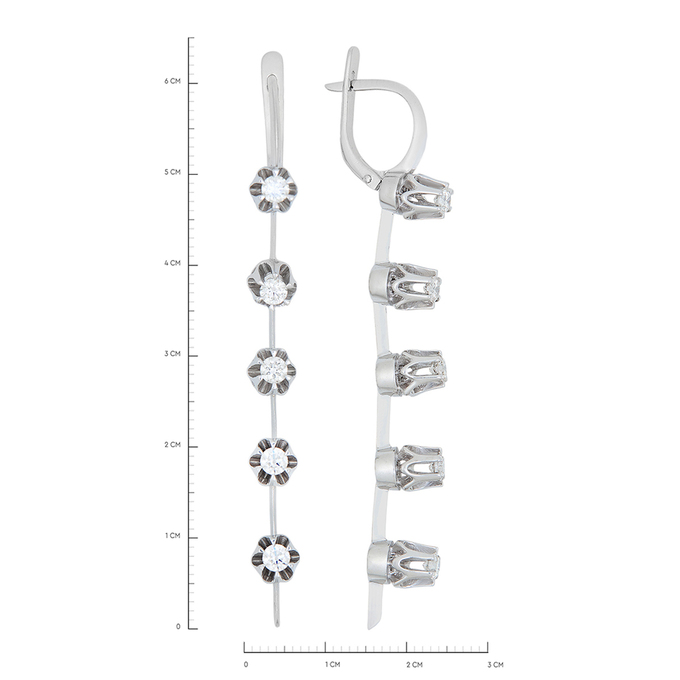 Серьги из золота 750 пробы c бриллиантами, Л 4507 8912 за 151200