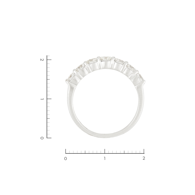 Кольцо из белого золота 750 пробы c 7 бриллиантами, Л 3309 0778 за 127000