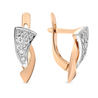 Серьги из золота 585 пробы c фианитами