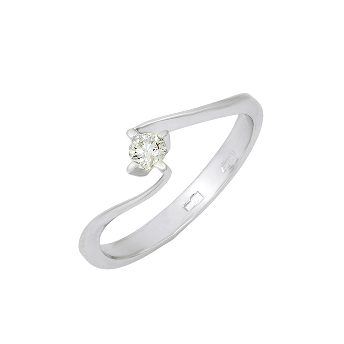 Кольцо из золота 585 пробы c бриллиантом, Л 1208 6604 за 27200