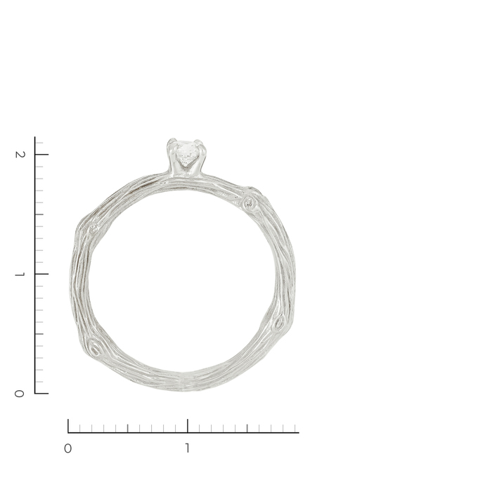 Кольцо из белого золота 585 пробы c 1 бриллиантом, Л 2809 3847 за 24150