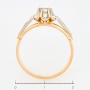 Кольцо из комбинированного золота 583 пробы c 1 бриллиантом Л25074652 фото 4