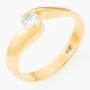 Кольцо из желтого золота 750 пробы c 1 бриллиантом Л11139725 фото 1