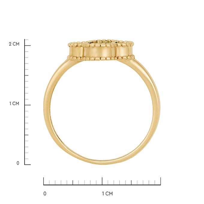 Кольцо из золота 585 пробы c малахитом
