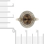Кольцо из комбинированного золота 585 пробы c 22 бриллиантами и 1 раухтопазом Л46063001 фото 4