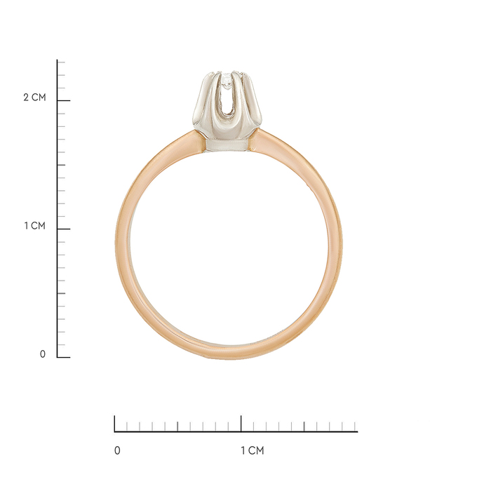 Кольцо из золота 585 пробы c бриллиантом, Л 7502 7613 за 39200