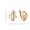 Серьги из золота 585 пробы c фианитами