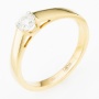 Кольцо из желтого золота 500 пробы c 1 бриллиантом Л18105335 фото 1